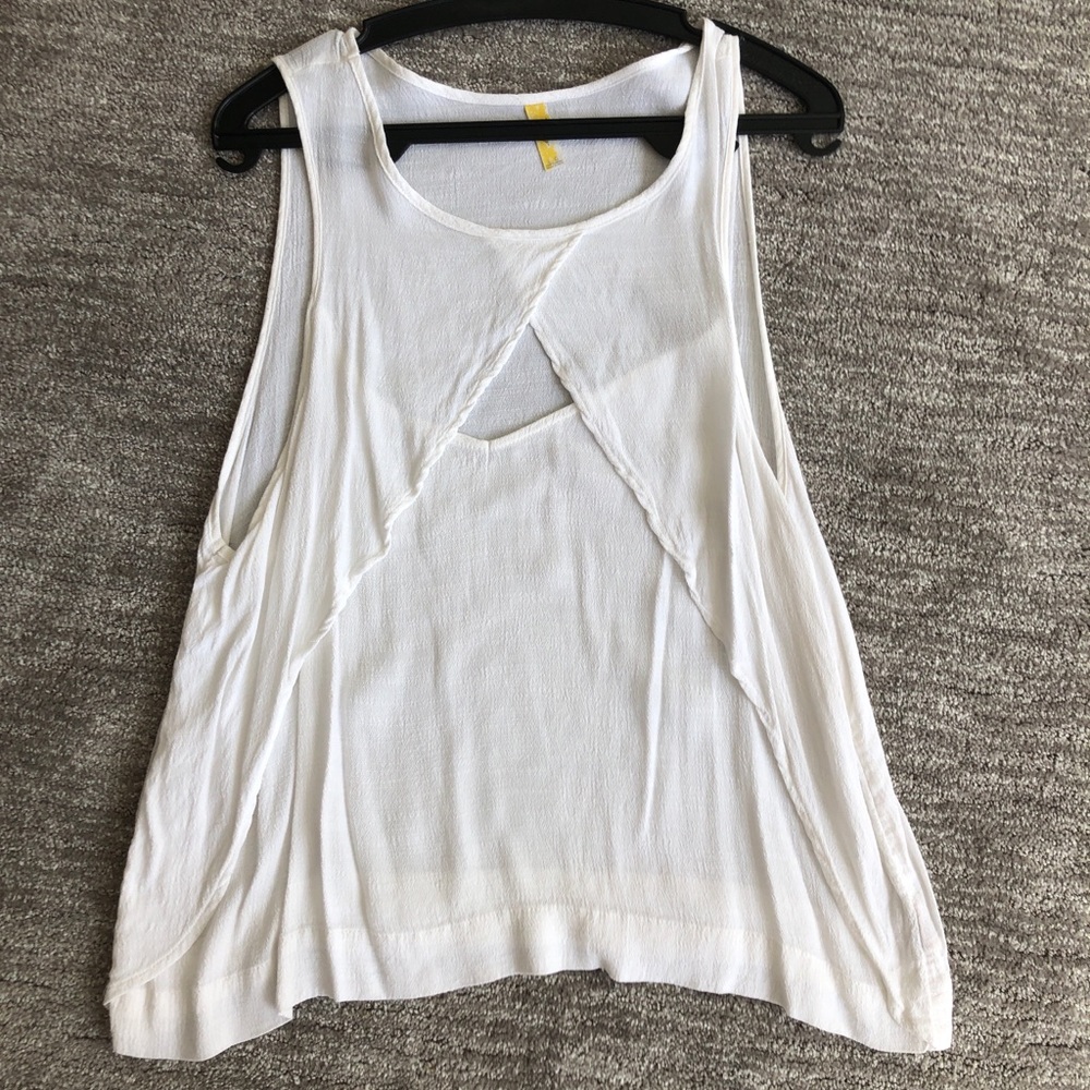 Free people white cutout blouse